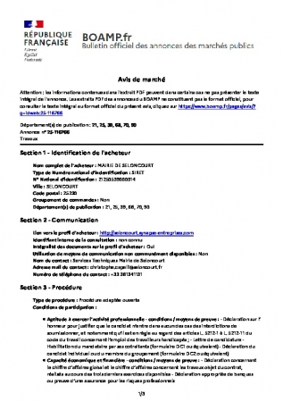 1 AVIS DE MARCHE BOAMP 25-116766